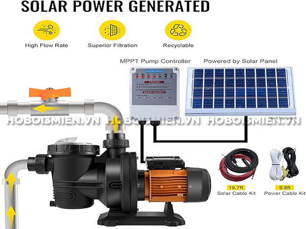 Máy Bơm Nước Bể Bơi Năng Lượng Mặt Trời