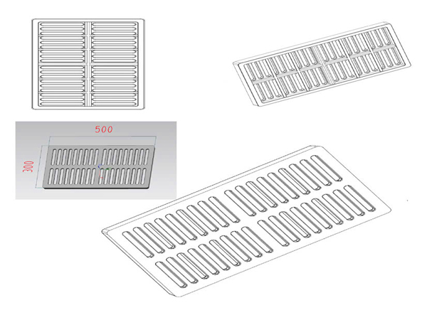 Dạng nắp mương chắn rác loại không có khung